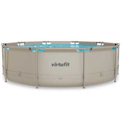 Pishinë kopshti VirtuFit Round Pool, 366 cm, me pompë filtri, bezhë