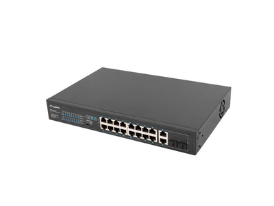 Switch rrjeti Lanberg RSFE-16P-2C-250, 16 porta PoE, 250W, i zi