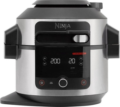 Multicooker Ninja OL550EU, tenxhere me presion, air fryer, i zi argjendtë