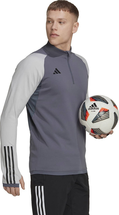 Bluzë trajnimi Adidas Tiro 23 Competition M HU1316, Aeroready, me zinxhir 1/2, gri