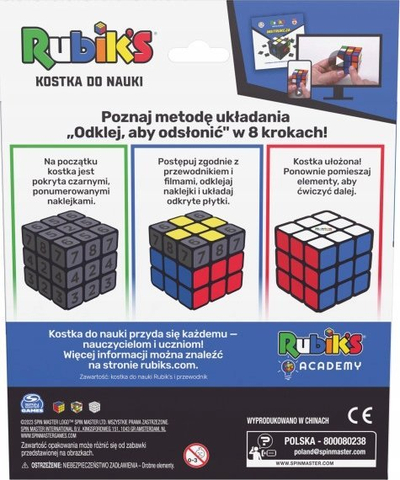 Lojë logjike Spin Master Rubik's Cube klasik, 3x3, shumëngjyrësh