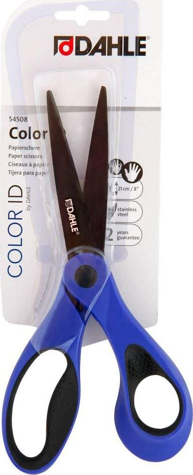 Gërshërë për letër Dahle Color ID 54508, 21 cm, çelik inox, blu