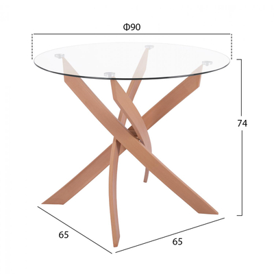 Set ngrënieje Ø90 cm + 4 karrige Vegas (HM11693.02)