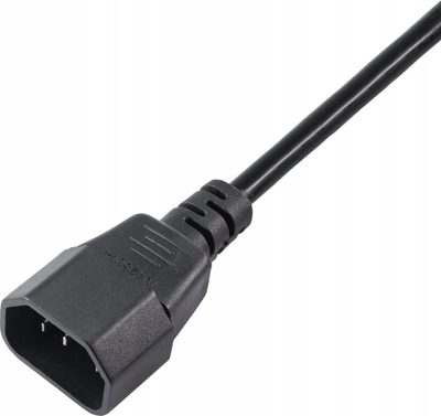 Кабел продолжувач за струја Akyga AK-PC-03C, C14 кон C13, 1.8 m, црна