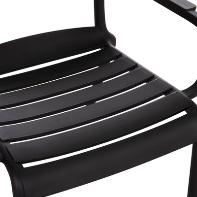 Karrige lounge oborri KORVER HM6333.02, polipropilen, 63.5x65x76cm, e zezë
