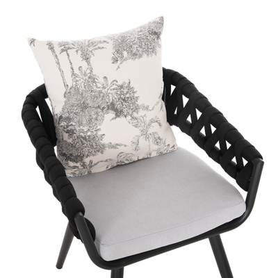 Karrige alumini Camden HM6141.01, 56x60x87cm, me jastëk ecru, anthracite