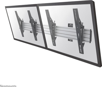 Mbajtëse muri Newstar Neomounts by Pro Menuboard, për dy ekrane 32"-65", e zezë