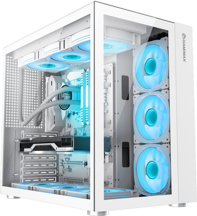 Kuti kompjuteri GameMax Infinity, Mid Tower ATX, panel xhami i temperuar, e bardhë