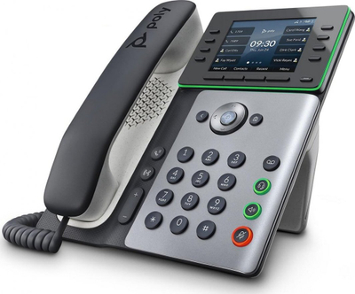 Telefon IP Poly Edge E320, ekran me ngjyra, VoIP, i zi gri