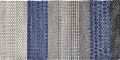 Qilim Beliani AKKAYA, 80x150 cm, lesh poliestër, shumëngjyrësh me blu