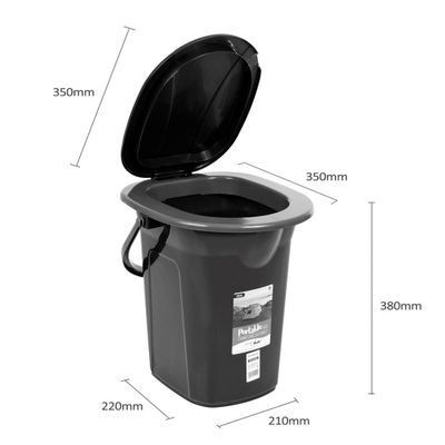 Tualet portativ GreenBlue GB320GG, 19L, jeshile gri