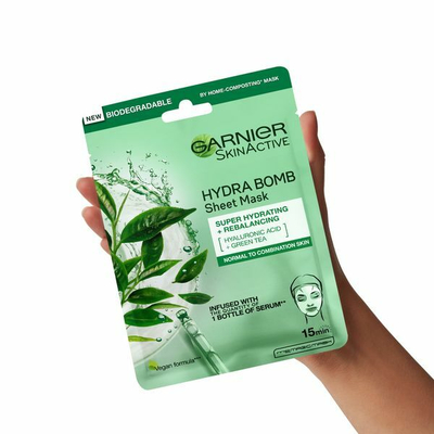 Maskë hidratuese Garnier me çaj të gjelbër, 1 copë