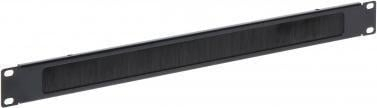 Panel kabineti RACK Delta A19-PK, 19", me furça për kabllot, i zi