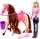 Set lodër Anlily Jockey Doll ZA3919, kukull me kal, aksesorë, rozë