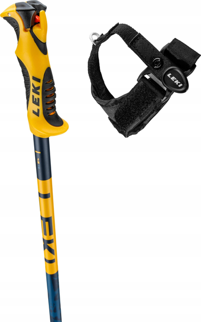 Shkop skish LEKI Spitfire Lite S Junior, alumini, me dorezë Trigger S, i zi