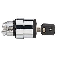 Kokë çelësi 3‑pozicione Schneider Electric ZB4BG310, 22 mm, metal, argjendtë e zezë