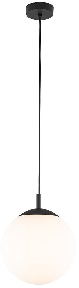 Llambadar varese TK Lighting Maxi, Ø30cm, 1 llampë, i zi me të bardhë