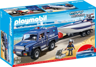 Set lodrash ndërtimi për çuna Playmobil City Action, 12 copa