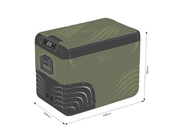 Frigorifer udhëtimi Yolco KX40, 34L, Dual Zone, i gjelbër