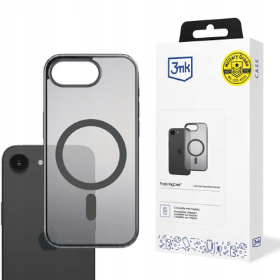 Mbrojtëse telefoni 3MK Frosty MagCase, për iPhone 16e, MagSafe, e zezë