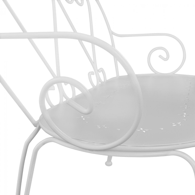 Stol metalik Amore 104×58×87 cm (HM5014.02), bardhë