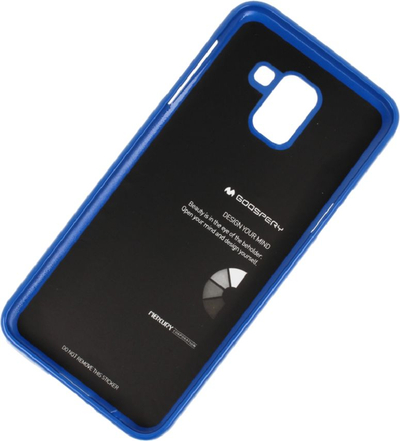 Këllëf telefoni Mercury Jelly për Samsung J6 2018, silikon, me shkëlqim, blu