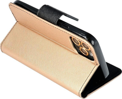 Këllëf portofol Fancy për Xiaomi Redmi 9A, me magnet, bëhet si bazë qëndrimi, ngjyrë gold