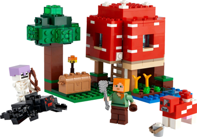 Set Lego Minecraft The Mushroom House 21179, për kalamaj 8+, i kuq