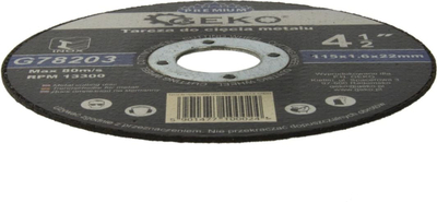 Диск за сечење метал Geko Premium G78203, 115mm, 1.6mm, за инокс