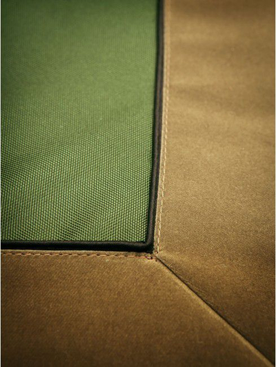 Shtrat qeni Hobbydog Mat Sofa, L 90x70 cm, Oxford rezistent, jeshile me bezhë