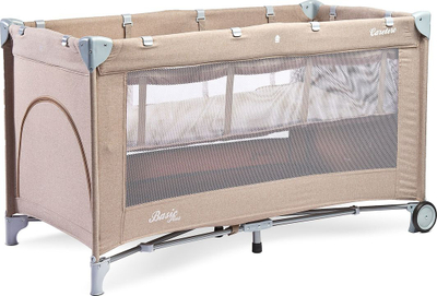 Shtrat udhëtimi Caretero- Caretero Basic Plus, 125cm x 65cm, bezhë