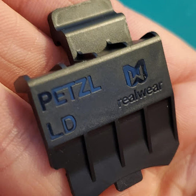 Kapsë montuese RealWear Petzl për syrin e majtë, Navigator Series, set me 3 copë, ngjyrë e zezë
