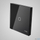 Panel xhami për prizë Touchme TM701B, 86x86mm, një lidhës, i zi