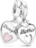 Aksesorë për byzylyk Pandora Double Heart Split, argjendtë