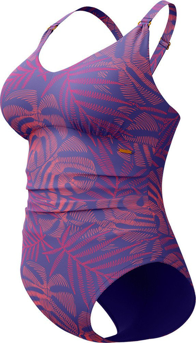 Kостим за капење Speedo Womens Shaping V Neck, моделирачки ефект, розово портокалова