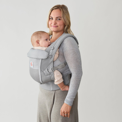 Nosilkë bebe Ergobaby Adapt Soft Flex Mesh, ergonomike, rrjetë ajrosëse, gri Pearl