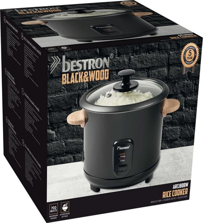 Tenxhere elektrike për oriz Bestron ARC180BW, 1.8 L, 700W, e zezë