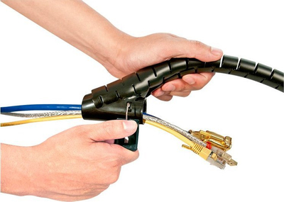 Organizer kabllosh Lindy ZUB Cable Spiral, 5m, diametër 25mm, i zi