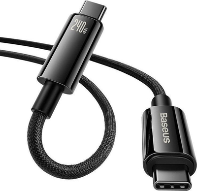 Kabllo USB Baseus CAWJ040001, USB C në USB C, 1 m, 240W, e zezë