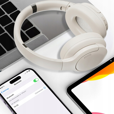 Kufje pa tela WiWU Soundcool TD 02, Bluetooth 5.3, 30 orë bateri, të bardha