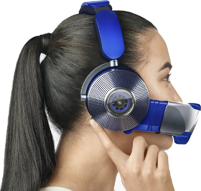 Kufje me rrip koke Dyson Zone, me kabllo edhe pa tela, Bluetooth, blu