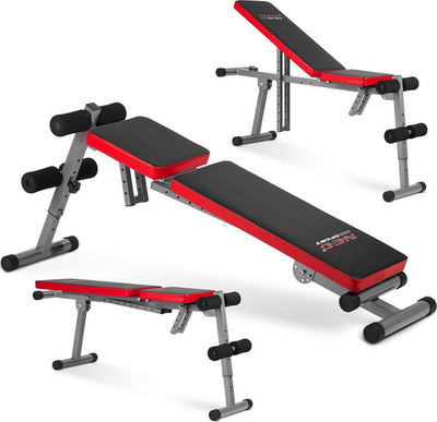 Stol fitnesi Neo-Sport NS-212, i zi / kuq
