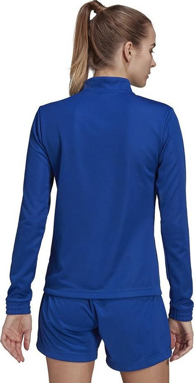 Bluzë sportive për goca Adidas Entrada 22 Top Training HG6284, AEROREADY, me jakë të ngritur, blu