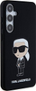Kapak telefoni Karl Lagerfeld Ikonik NFT Liquid Silicone për Samsung Galaxy S24, cover mbrapa, i zi