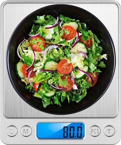Прецизна кујнска вага, 500 g, 0.01 g, со мерни садови