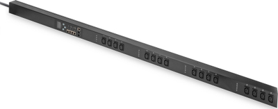 Prizë rack PDU Digitus Smart, 16A 1-fazore, 16x C13, e zezë