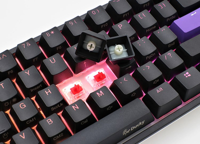 Tastierë mekanike Ducky One 2 Mini RGB, 60%, USB, layout gjerman, e zezë