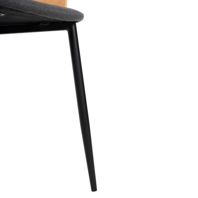 Karrige ngrënieje Delf 48x55x76Hcm (HM9617.04), gri/ zezë