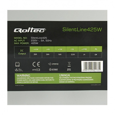 Power supply Qoltec SilentLine - 425W