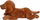 Lodër pelushi MADE Golden Dog, 60 cm, i shtrirë, bezhë